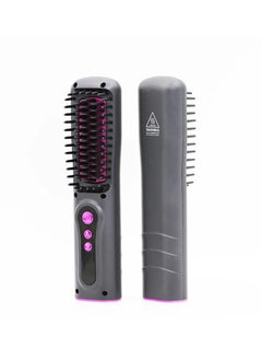 2 In 1 Hair Straightener Brush Professional Hot Comb Straightener for Wigs Hair Curler Straightener Comb Styling Tools