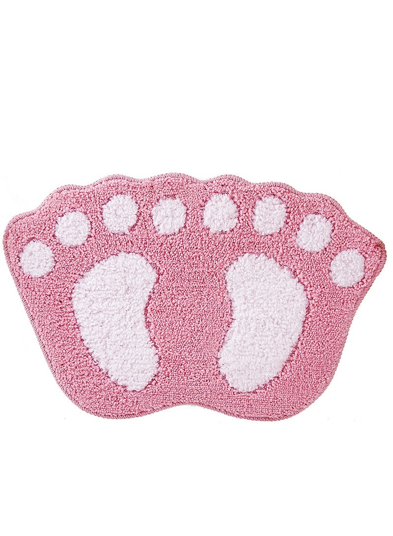 Bathroom Rugs Mats Water Absorbent Non-Slip Mat Used in Bathroom Shower Room Etc Soft Microfiber Bath Mat Machine Washable Bath Mat Big Feet Bathroom