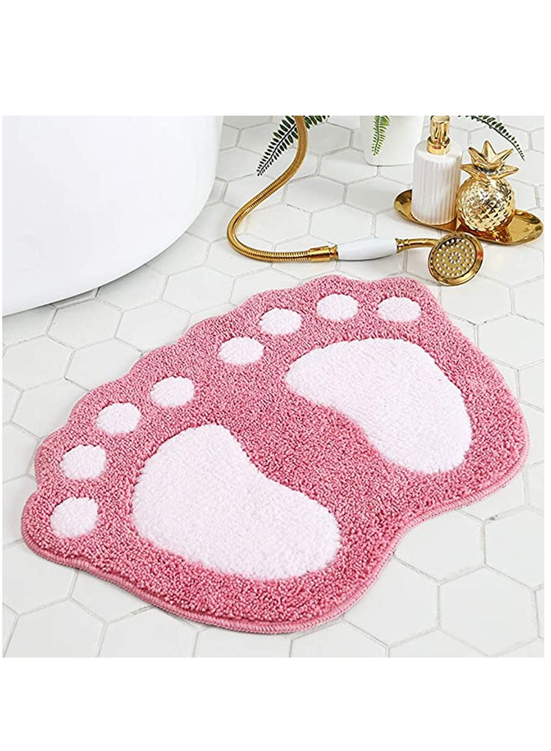 Bathroom Rugs Mats Water Absorbent Non-Slip Mat Used in Bathroom Shower Room Etc Soft Microfiber Bath Mat Machine Washable Bath Mat Big Feet Bathroom