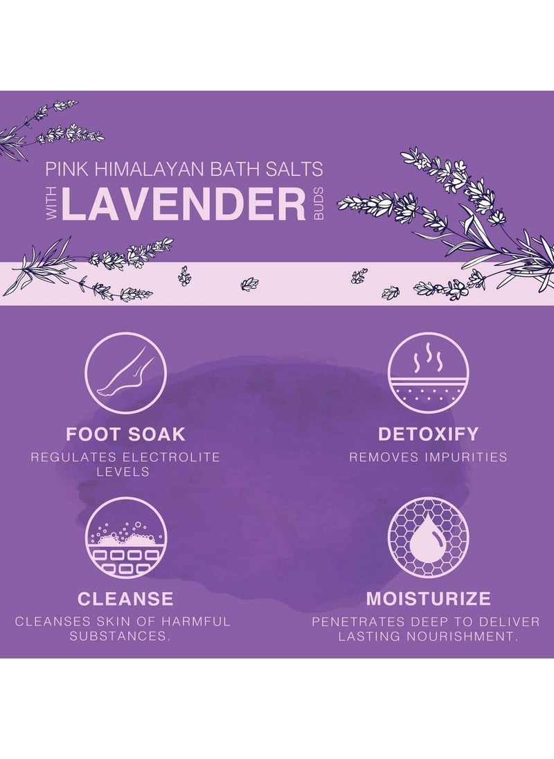 Primeauty Bath Salt with Lavender, 100% Natural Aromatherapy and Relaxation, Grapefruit Essential Oil Bath Salts for Women Relaxing, Natural & Cleanse, Revitalize & Soothes Skin, Gift for Women Girls - Lavender 8.68 OZ  - Image 5