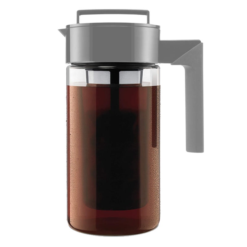 Takeya Takeya Tritan Cold Brew Coffee Maker  Airtight Pitcher with LeakFree Lid  BPAFree Cold Brew Maker with Silicone Handle  DishwasherSafe Pitcher for Homemade Cold Brew  1 Quart Stone 