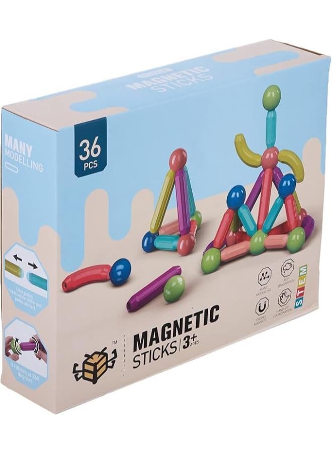 Magnetic Building Fittings Set - 36 Pieces for Kids 3+  - Image 1