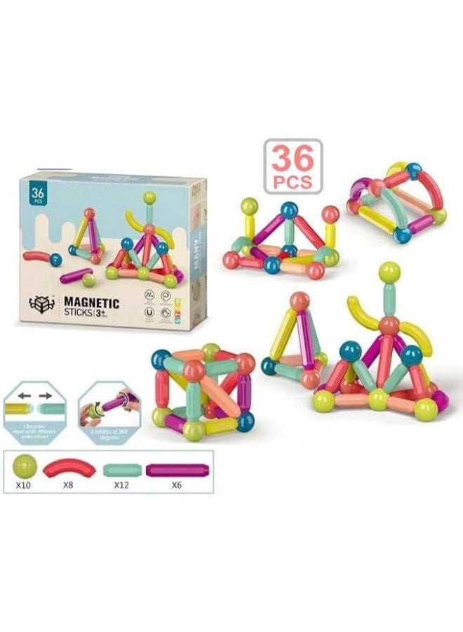 Magnetic Building Fittings Set - 36 Pieces for Kids 3+  - Image 2