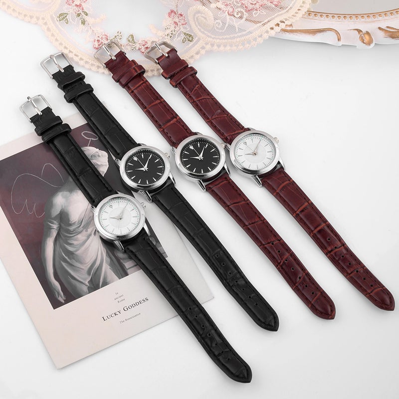 2 Pcs Watch Couple Wristwatch Fashion Watch Wrist Decor Watch - Image 1