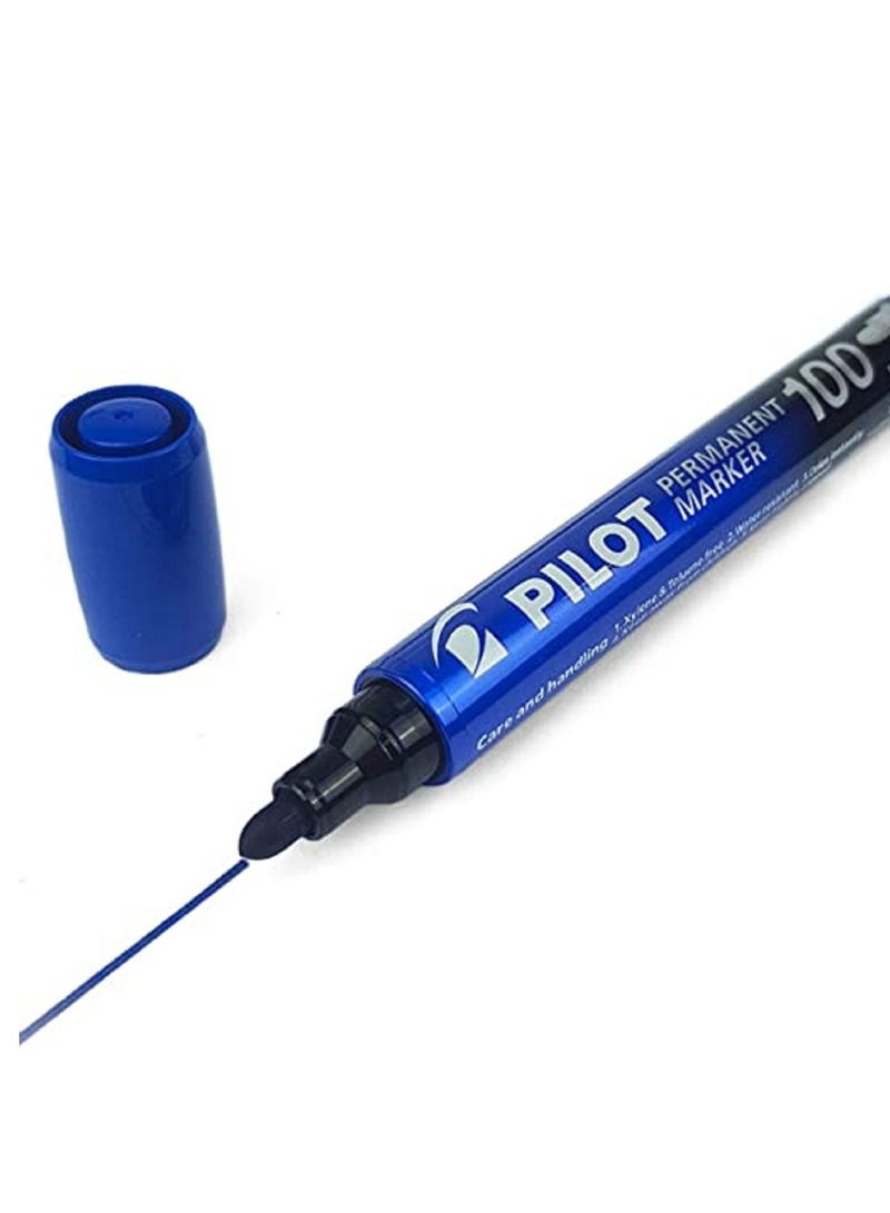 Pilot 12-Piece Blue Bullet Tip Permanent Marker SCA-100 - Image 2