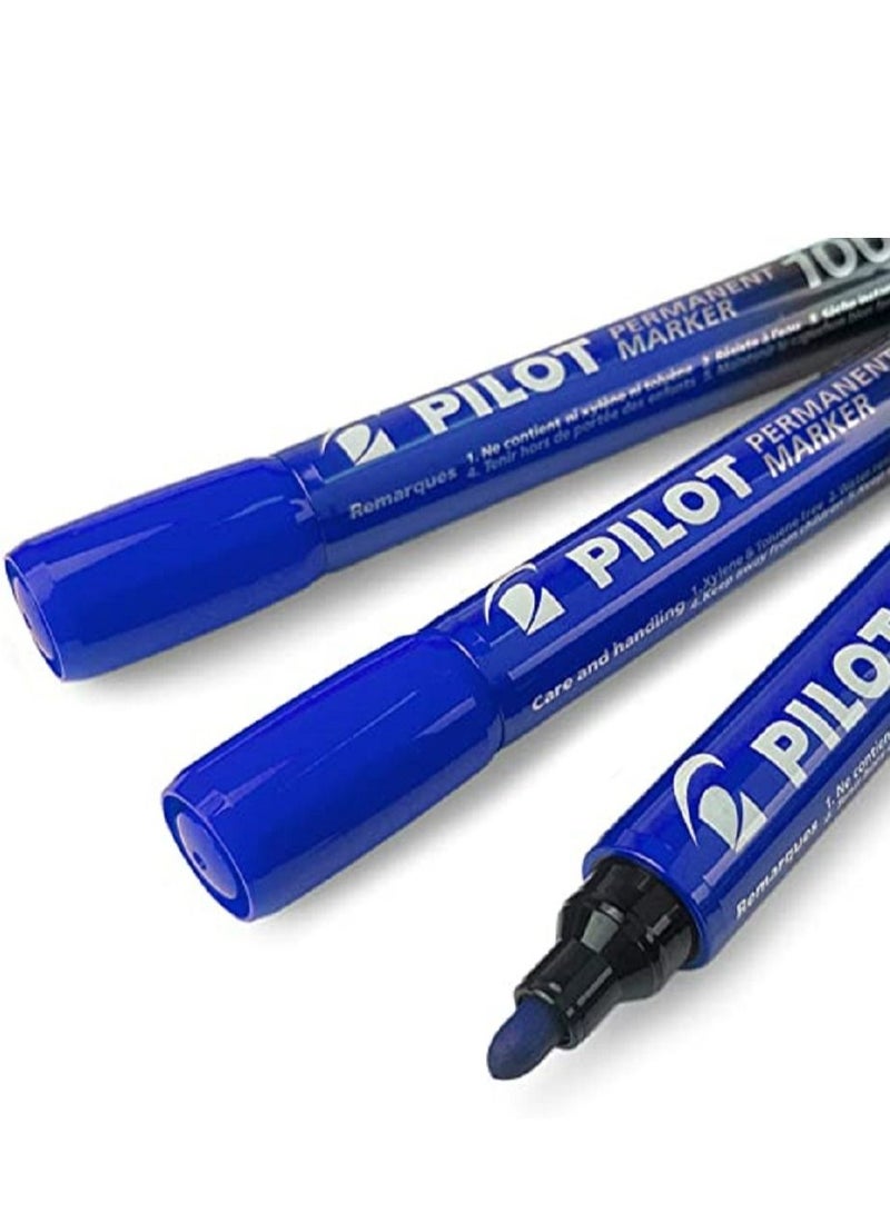 Pilot 12-Piece Blue Bullet Tip Permanent Marker SCA-100 - Image 5