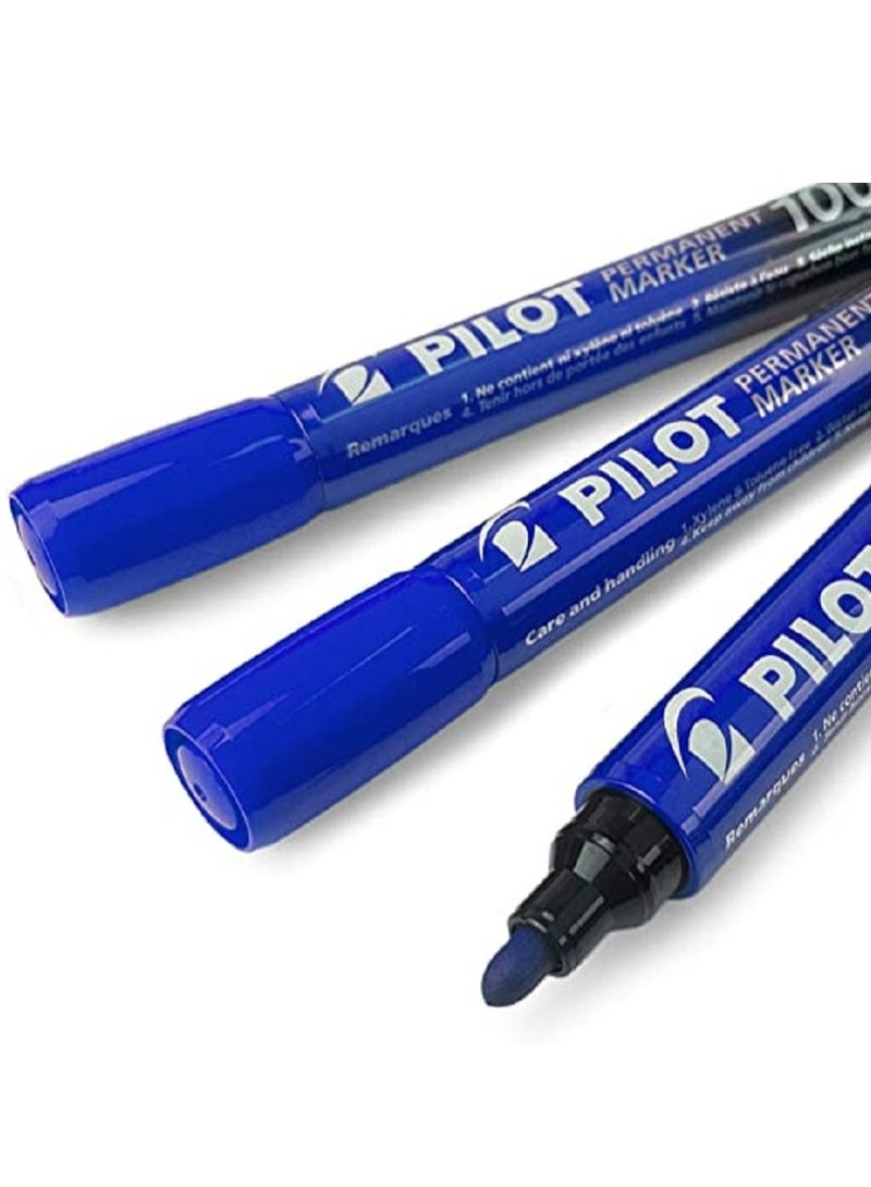 Pilot 12-Piece Blue Bullet Tip Permanent Marker SCA-100 - Image 3