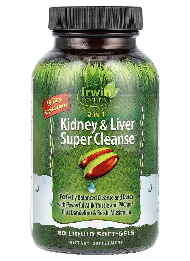 Irwin Naturals 2-In-1 Kidney & Liver Super Cleanse™ 60 Liquid Soft-Gels 