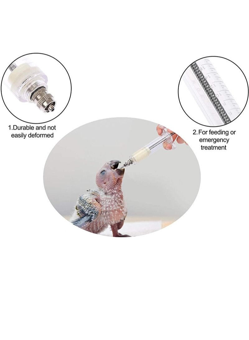 ايكانبو حقنة تغذية الطيور للأطفال حقنة تغذية الطيور 20 مللي حقنة حيوانات مع 1 ملعقة طائر - Image 2
