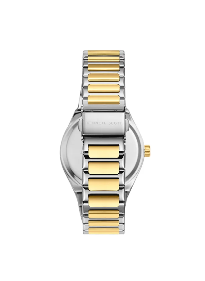 KENNETH SCOTT Men's White  Dial Analog Watch - K24016-TBTW