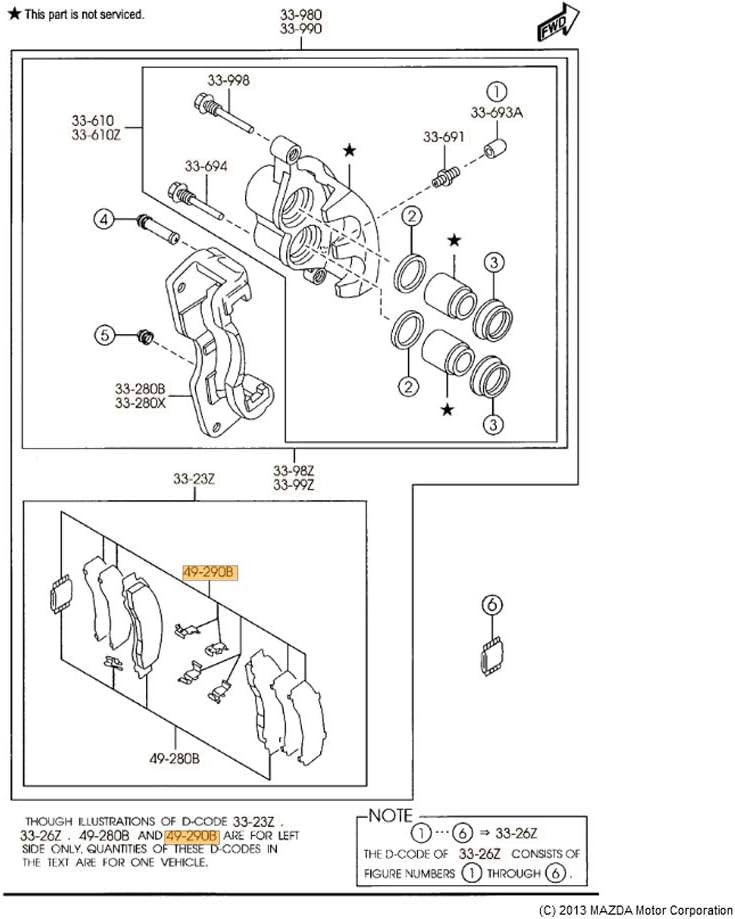 mazda L2Y6-33-29Z, Disc Brake Anti-Rattle Clip - Image 2