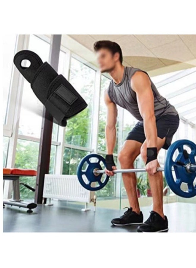 SHABILI 2 Pack Adjustable Wrist Support Braces – Black Fitness Straps for Weightlifting, Power Training & Gym Workouts – 40x10x1cm Size - Image 4