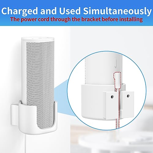 Chunxiao Sturdy Speaker Wall Mount for Sonos Roam 2, Sonos Roam, Roam SL Mount - Space Saving Speaker Mount for Sonos Roam, Roam SL, Roam 2 Wall Mount Bracket Easy to Install, White - Image 3