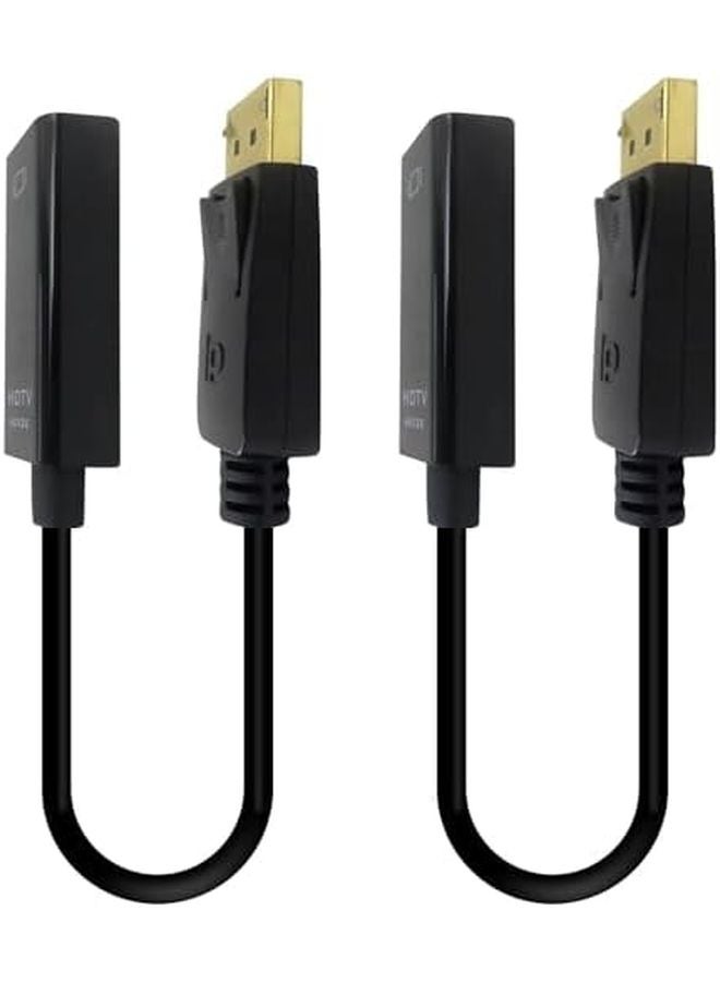 Black DisplayPort To HDMI Adapter 4K Gold Plated For Monitor TV Connection - Image 3