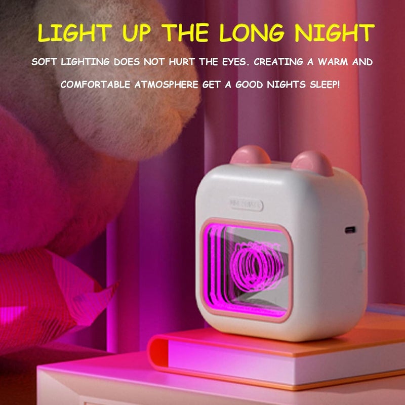 Thermal Label Printer, Compact Portable Inkless Printer with Bluetooth Connection & 7 Color Breathing Light Design, Rechargeable Printing Devices for School Home Office - Image 2
