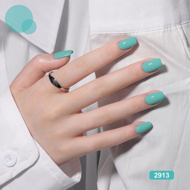 GAOY Blue Gel Nail Polish, Royal Navy Baby Bright Llight Blue Gel Polish Kit for Salon Manicure and Nail Art DIY at Home - Image 3