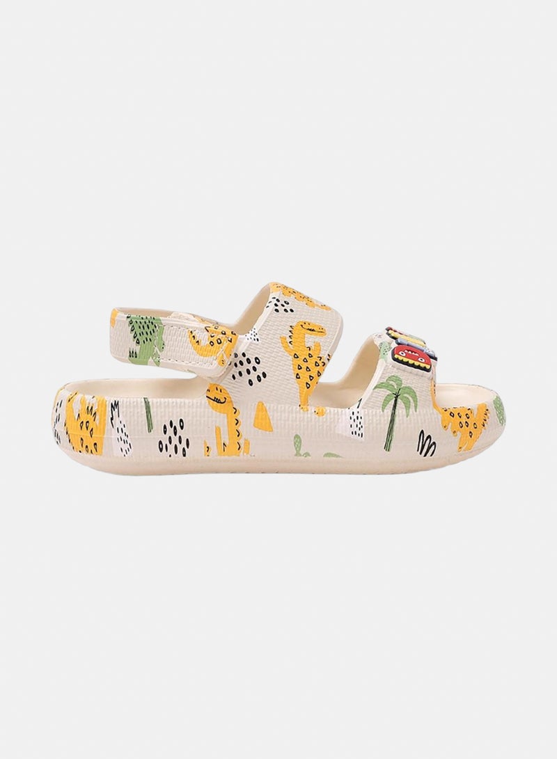 CUBS Baby Boys Rubber Sandal – Beige with "Dino" Design - Image 2
