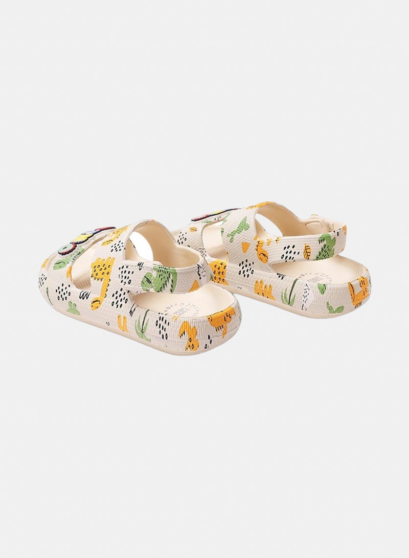 CUBS Baby Boys Rubber Sandal – Beige with "Dino" Design - Image 3
