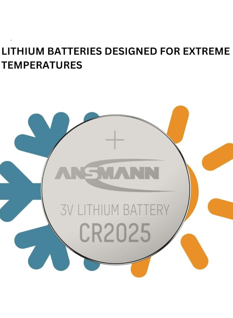ANSMANN CR 2025 Lithium Coin Battery 3V with Baby Proof Medical Devices Keyfob Wearables - Image 5