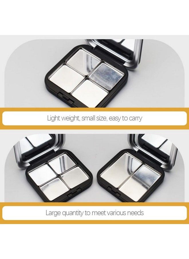 Beaupretty Makeup Palettes Blush Pallet Makeup 2Pcs Empty Eyeshadow Diy Lipstick Lip Balm Blusher Containers Refillable Makeup Storage Case Box With Mirror Magnetic Pallet For Makeup Black Eyeshadow  - Image 4