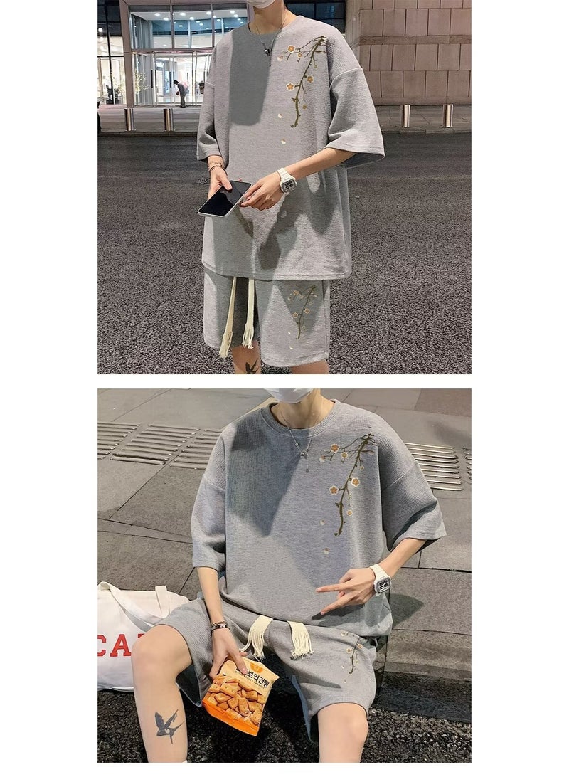 KUYING New Fashion Waffle Casual Sports Set - Image 3