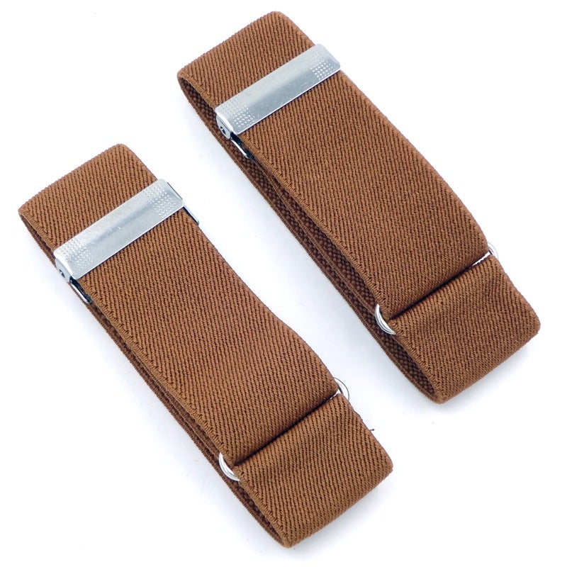 Soul-Calming Fabric Cufflinks Men Women Blazer Sleeve Bands Brown 