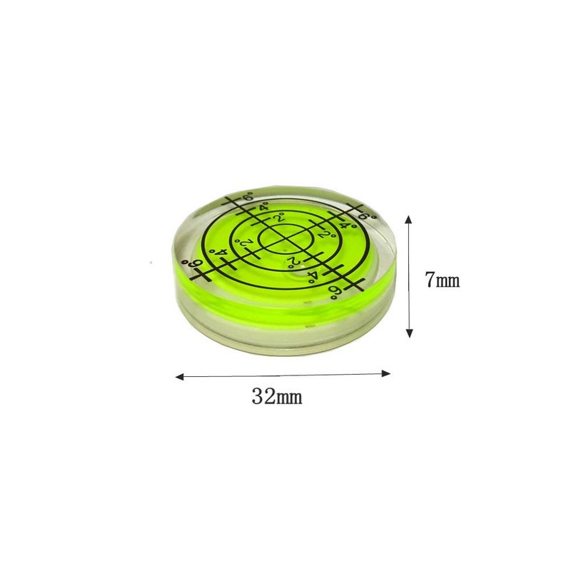 YOTOM 6 pcs Bubble Spirit Level, 32x7mm Circular Level Bubble for RV, Travel Trailer, Tripod, Phonograph, Turntable - Image 3