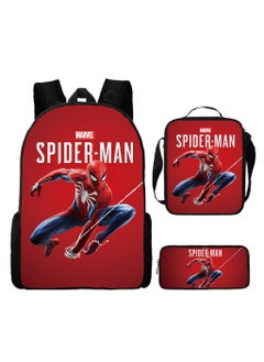 Spider-Man Spiderman Three-Piece Cartoon Backpack For Primary School Students 29*42*16cm 