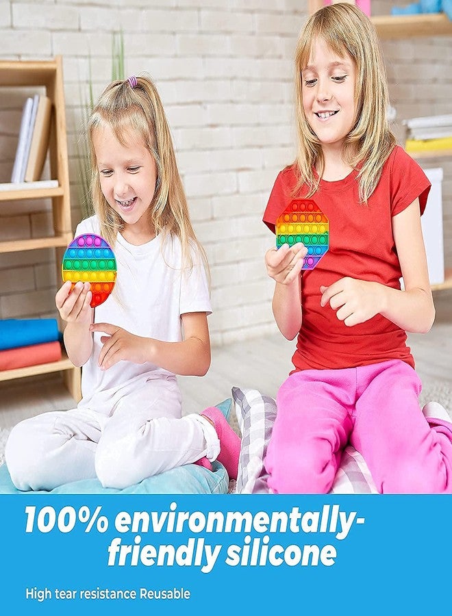 PRIMEFAIR Pop it Fidget Toys, Pop it Fidget Toy pop it Rainbow Pop Bubble, BPA Free Silicone, Push Bubbles Toy for Autism Stress Reliever, Sensory Toy (Square) - Image 3
