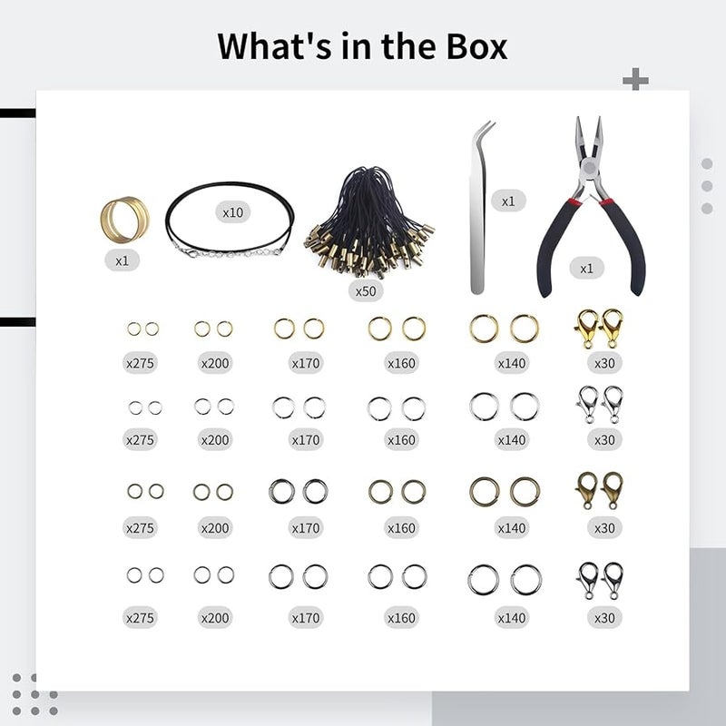 4000 Open Jump Rings Jewelry Making Kit with Tools Chains Clasps 4 Colors DIY Bracelet Necklace Craft - Image 4