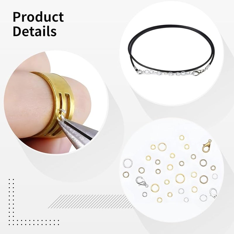 4000 Open Jump Rings Jewelry Making Kit with Tools Chains Clasps 4 Colors DIY Bracelet Necklace Craft - Image 5