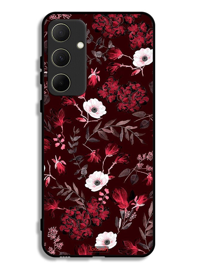 Tolwak Samsung Galaxy A35 5G Protective Case Cover Small Flowers And Tropical Leaves - Image 1