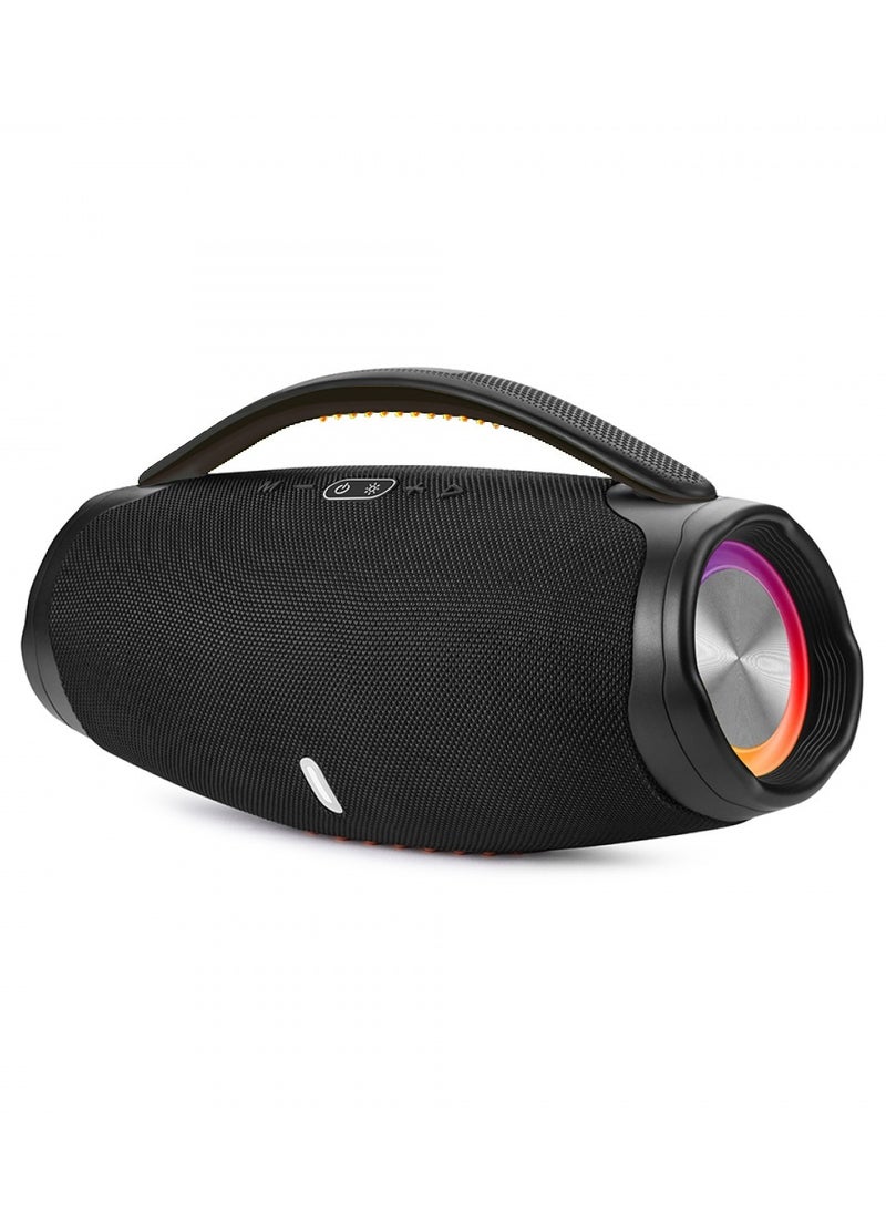 Generic - BOOMSBOX3 Wireless Speaker - HiFi Sound, Dazzle Color Lamp, Portable, 3000mAh Battery-BLACK - Image 1
