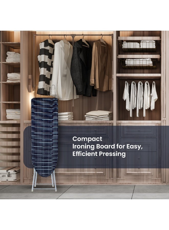Clean and Care Ironing Board Size A 110cm x 30cm Strong Board 4 Adjustable Heights Iron Durable Stand High Quality Cushion Foldable Space saving - Image 4