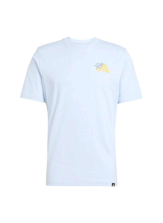 Adidas M Cheese T Blue Training T-Shirts For Men XS