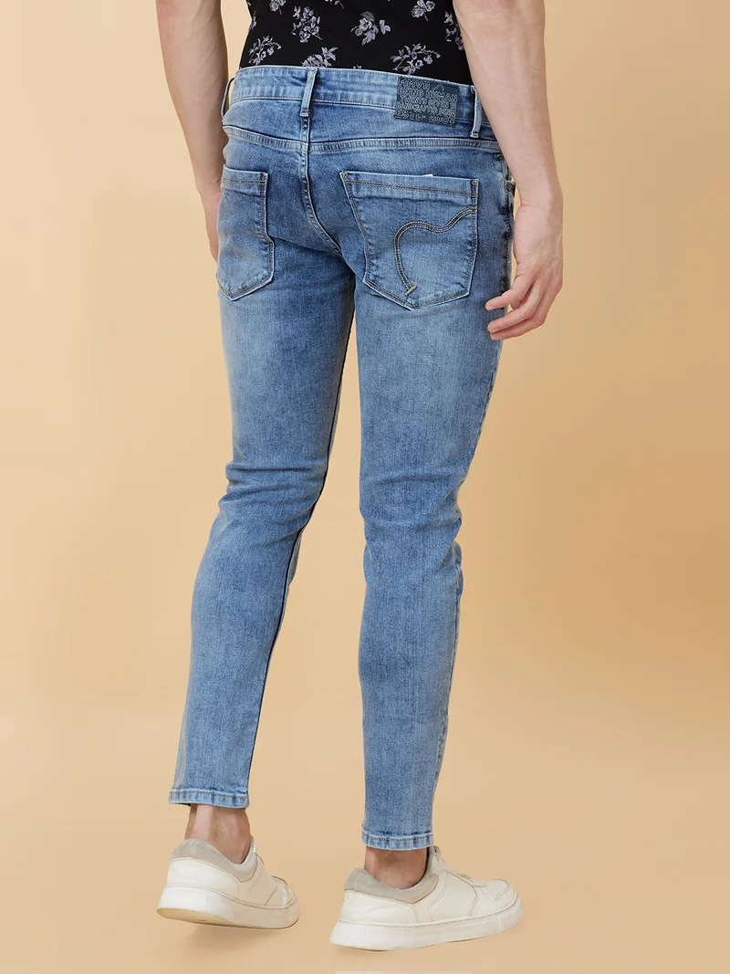 Being Human LIGHT TONE Men Low Distress Heavy Fade Stretchable Jeans for Men | Best Price UAE