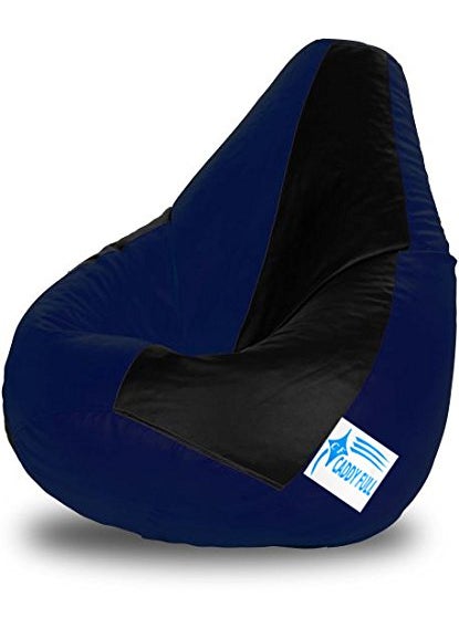 caddyFull caddyFull XL Bean Bag Without Beans Black and NavyBlue 
