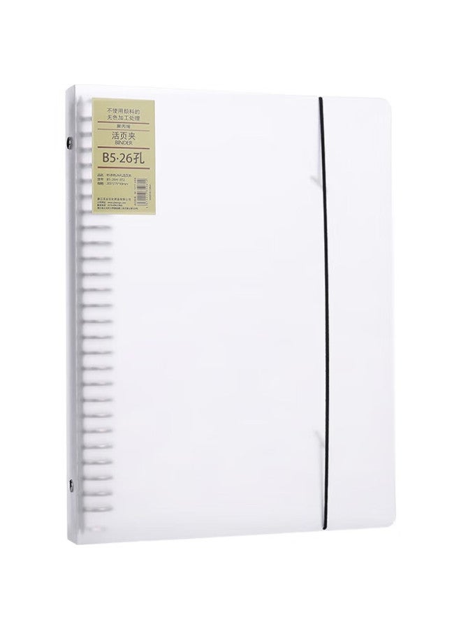 Wengu B5 Detachable Loose-Leaf Folder Cover, File Folder, Loose-Leaf Notebook, Transparent 26-Hole Loose-Leaf Paper Document Folder B5-26H - Image 1