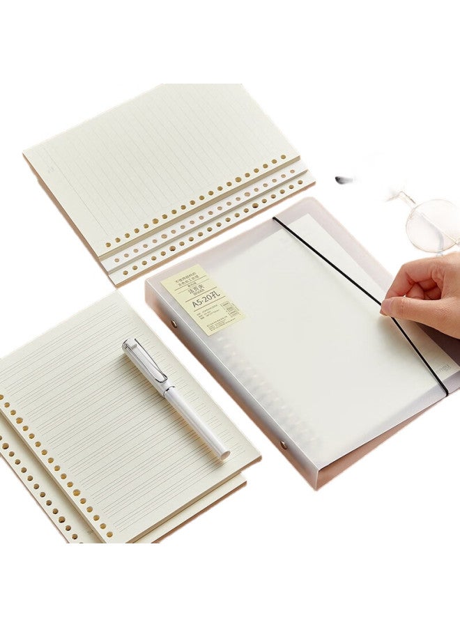 Wengu B5 Detachable Loose-Leaf Folder Cover, File Folder, Loose-Leaf Notebook, Transparent 26-Hole Loose-Leaf Paper Document Folder B5-26H - Image 2