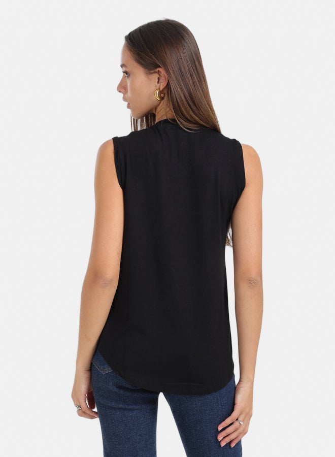 Carina V-Neck Sleeveless T-Shirt - Image 3