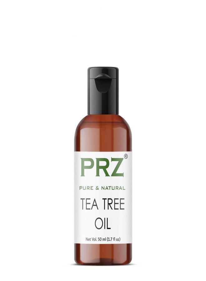 PRZ Tea Tree Essential Oil - Pure Natural & Therapeutic Grade Oil for Aromatherapy Body Massage, Skin Care & Hair Care, 50 ml