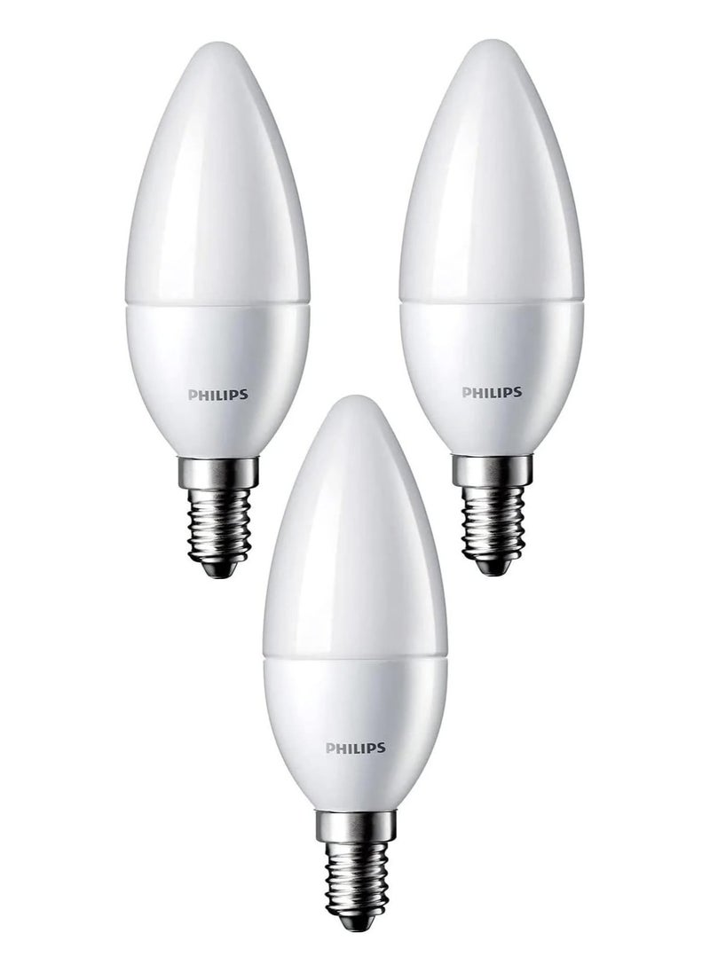 Philips LED bulbs, 6 watt - Warm Light - 3 Pieces 