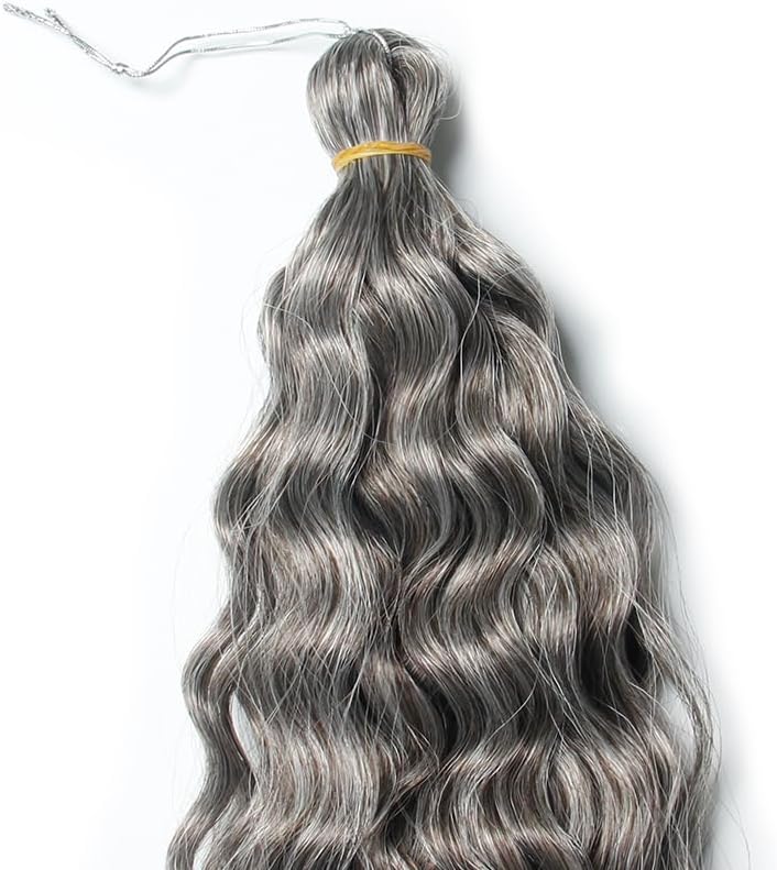 DSOAR Deep Twist Crochet Hair Hair Bundles Water Wave Synthetic Hair Extension Curly Braiding Ombre Curl Braiding Hairpiece, 22 Inch 3 Packs - Image 2
