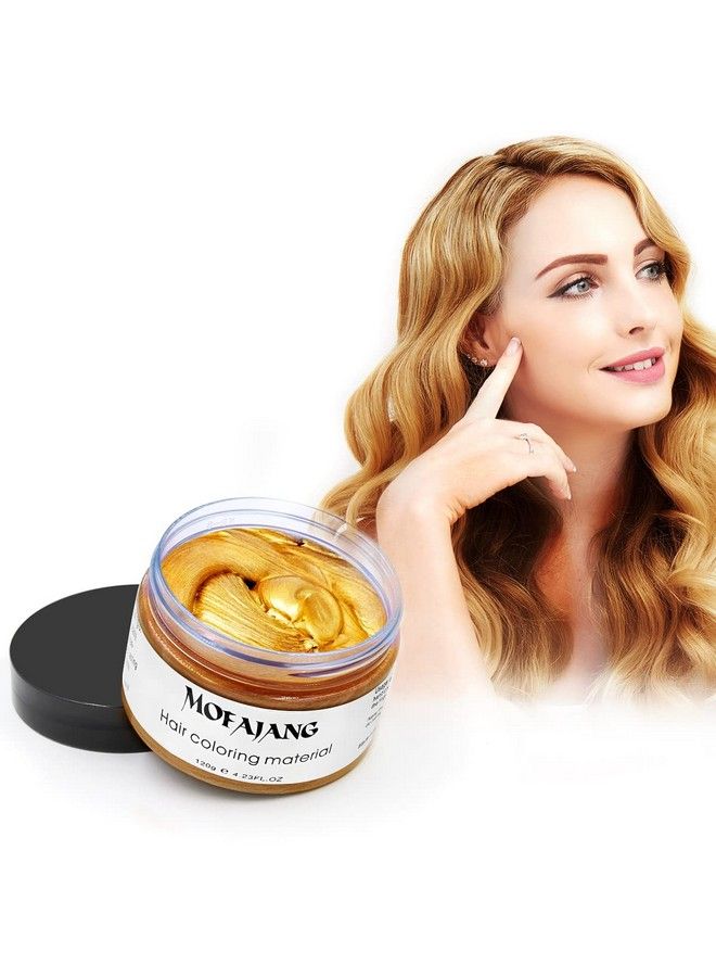 Sovoncare شمع تلوين الشعر الطبيعي سوفون كير جولد كريم تصفيف الشعر المؤقت قابل للغسل شمع ملون للشعر للرجال والنساء للحفلات وكوسبلاي والمواعيد 4.23 أونصة (ذهبي) - Image 2