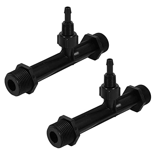YXQ 3/4Inch Irrigation Venturi,Fertilizer Mixer Injectors Tube Agriculture Tool Plastic Black for Outdoor Garden Farm Lawn 2Pcs - Image 1