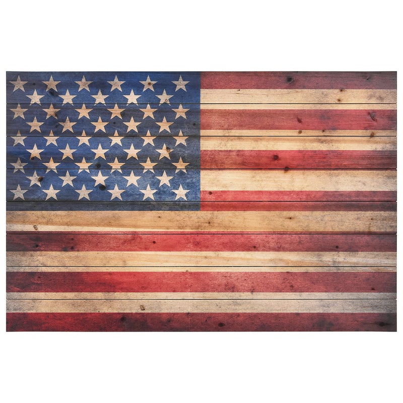 Empire Art Direct American Flag Digital Print on Solid Wood Wall Art 30 x 45 x 15 Ready to Hang