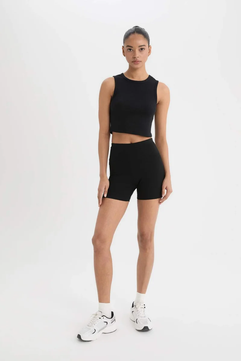 Defacto  DeFactoFit Biker Waist-Wrapping Sports Leggings for Women | Best Price UAE