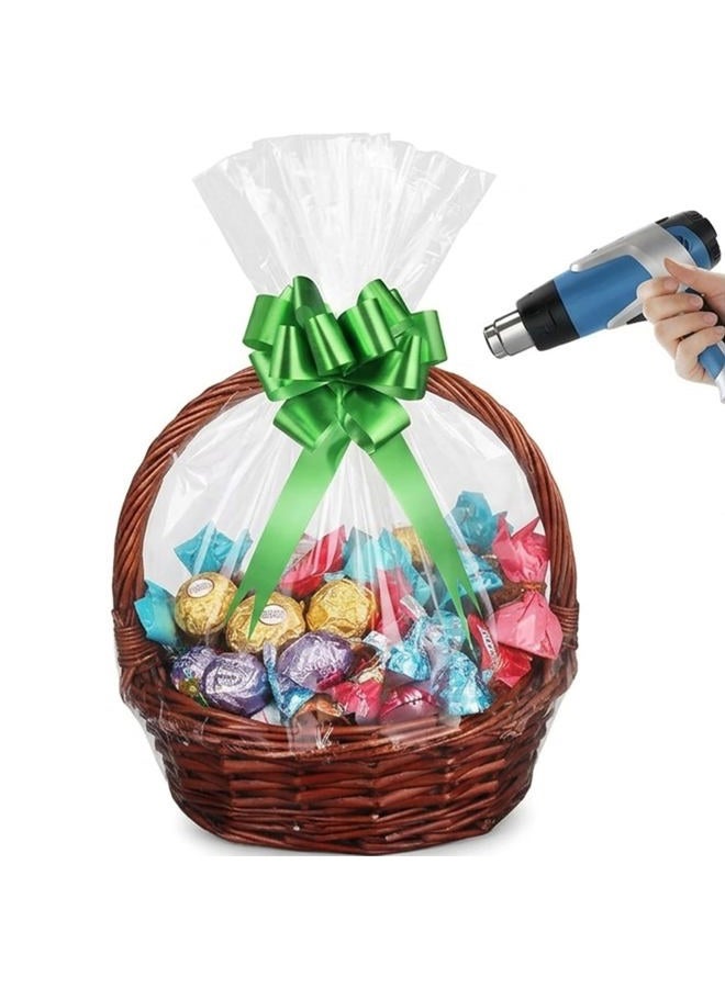 AOUKAR Shrink Wrap Bags for Gift Baskets 36Pcs 14x18 Inches Chear PVC Heat Shrink Bags Cellophane Wrap for Packaging Large Bags for Easter, Holiday, Birthday, and Any Occasion - Image 1