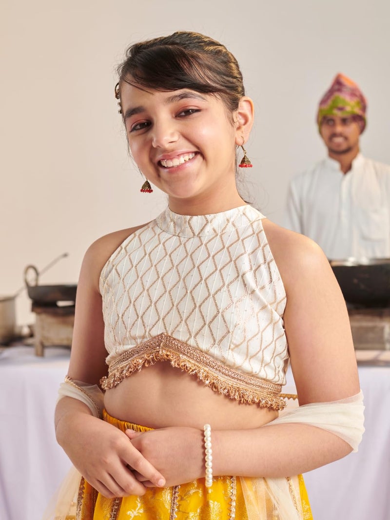 Pspeaches Girls Ready to Wear Printed Lehenga & Blouse With Dupatta - Image 5