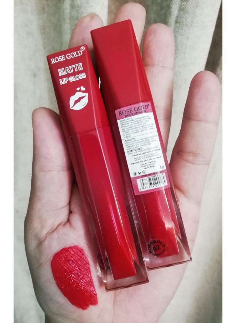 Rose Gold Long lasting matte velvet lipgloss7ml (ROSE GOLD)02 - Image 1